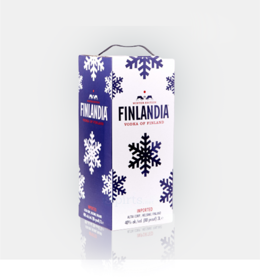 Горілка Фінляндія Сніжинка (Finlandia Winter Edition) 3 л
